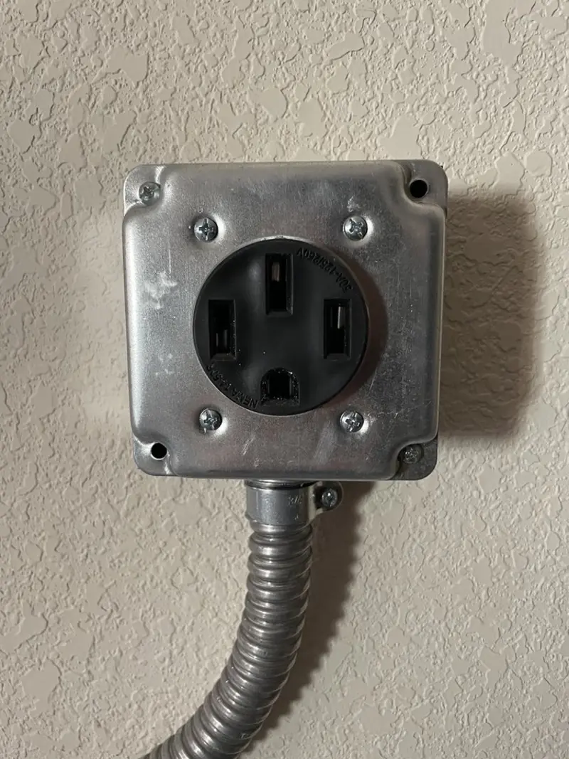 NEMA 14-50 outlet installed for Electrical Panel Upgrade in Summerlin South